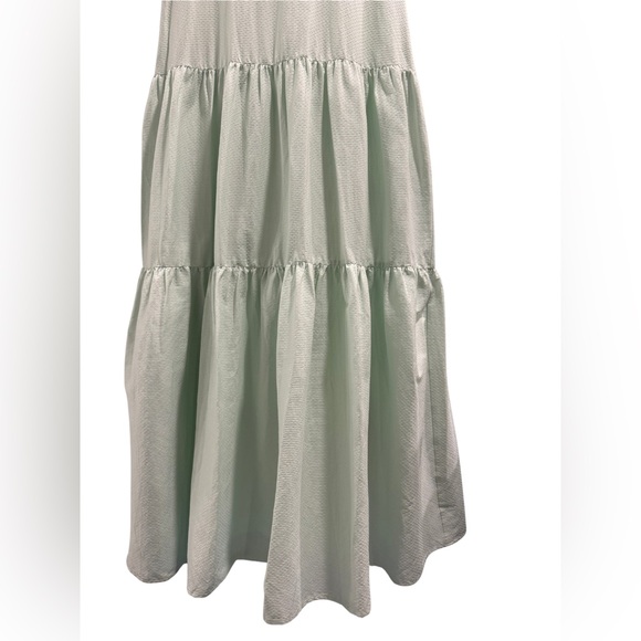 Giani Bini Long Light Green Cotton Blend Sleeveless Maxi Dress Size 4 - Picture 3 of 8